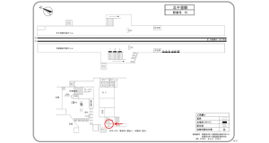 阪急　北千里駅／／№614駅看板・駅広告、位置図