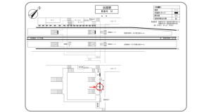 阪急　淡路駅／／№504駅看板・駅広告、位置図