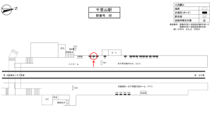阪急 千里山駅//№6駅看板・駅広告、位置図