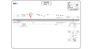 阪急　関大前駅／／№3駅看板・駅広告、位置図