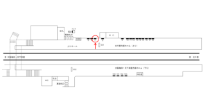 阪急　千里山駅／／№7駅看板・駅広告、位置図