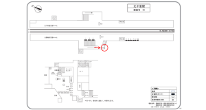 阪急　北千里駅／／№203駅看板・駅広告、位置図