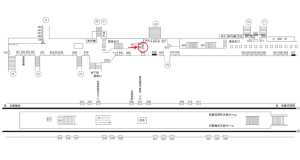 阪急　烏丸駅／／№663駅看板・駅広告、位置図