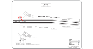 阪急　豊津駅／№1A№A駅看板・駅広告、位置図