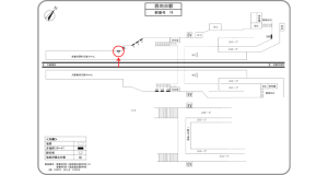 阪急　西向日駅／／№1駅看板・駅広告、位置図