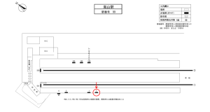 阪急　嵐山駅／／№3駅看板・駅広告、位置図