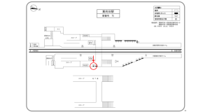 阪急　東向日駅／／№108駅看板・駅広告、位置図