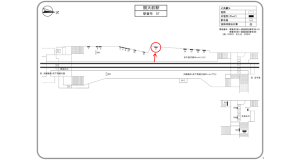 阪急　関大前駅／／№31駅看板・駅広告、位置図