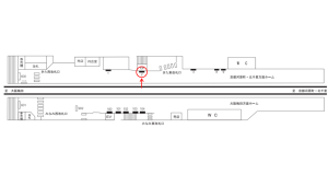 阪急　南方駅／／№2駅看板・駅広告、位置図