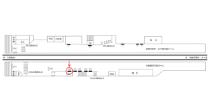 阪急　南方駅／／№100駅看板・駅広告、位置図