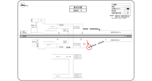 阪急　東向日駅／／№114駅看板・駅広告、位置図