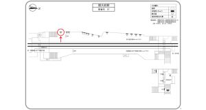 阪急　関大前駅／／№1駅看板・駅広告、位置図
