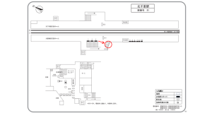 阪急　北千里駅／／№201駅看板・駅広告、位置図