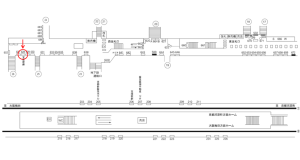 阪急　烏丸駅／／№628駅看板・駅広告、位置図
