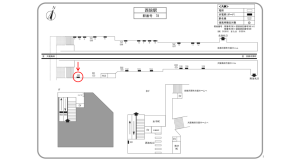 阪急　西院駅／／№100駅看板・駅広告、位置図