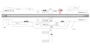 阪急　西京極駅／／№7駅看板・駅広告、位置図