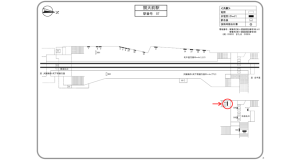 阪急　関大前駅／／№501駅看板・駅広告、位置図