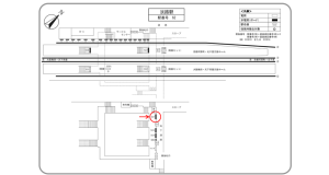 阪急　淡路駅／／№501駅看板・駅広告、位置図