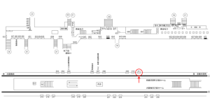 阪急　烏丸駅／／№211駅看板・駅広告、位置図