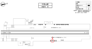 阪急　千里山駅／／№101駅看板・駅広告、位置図