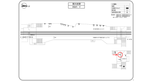 阪急 関大前駅//№504駅看板・駅広告、位置図