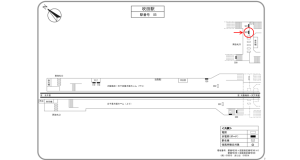 阪急 吹田駅//№502駅看板・駅広告、位置図
