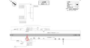 阪急　山田駅／／№204駅看板・駅広告、位置図