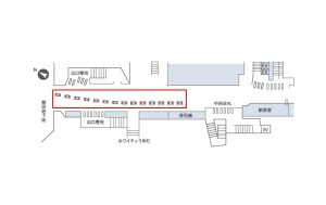 Osaka／Metro（大阪メトロ）　東梅田駅／Osaka Metro ネットワークビジョン 東梅田№Mデジタルサイネージ、位置図