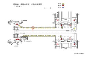 Osaka/Metro(大阪メトロ) 堺筋本町駅/堺筋線№1-608№608、位置図