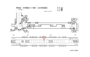 Osaka／Metro（大阪メトロ）　天神橋筋六丁目／堺筋線№1-610№610、位置図