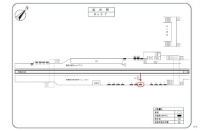 阪急　桜井駅／／№5駅看板・駅広告、位置図